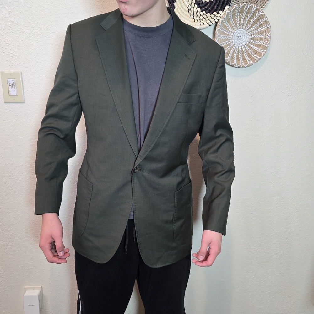 Richfresh Men's Blazer Suit Jacket Green See Measurements For Size